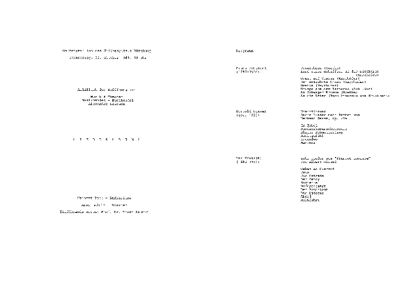 Programm der UA op. 71a