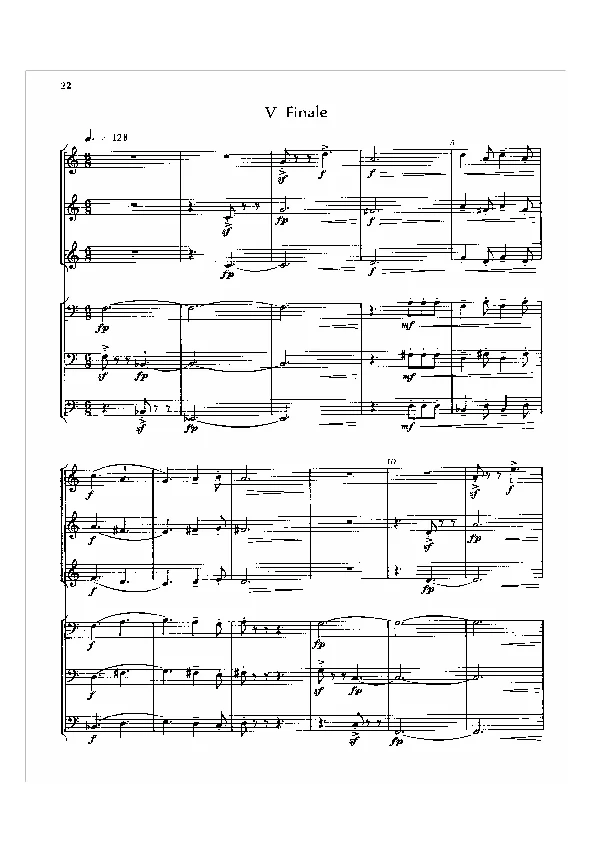 Bertold Hummel : Une petite pièce pour instruments à vent, op. 61, n° 5 (partition)