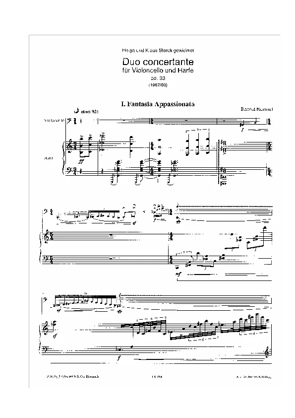 Bertold Hummel: Duo concertante, op. 33, 1 (Noten)