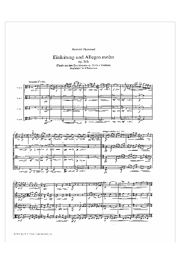 Bertold Hummel : op. 36b (partition)