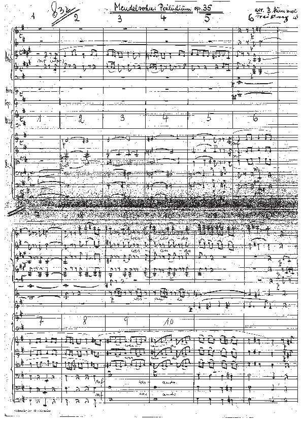 Mendelssohn Bartholdy, Prelude, Op. 35, arranged