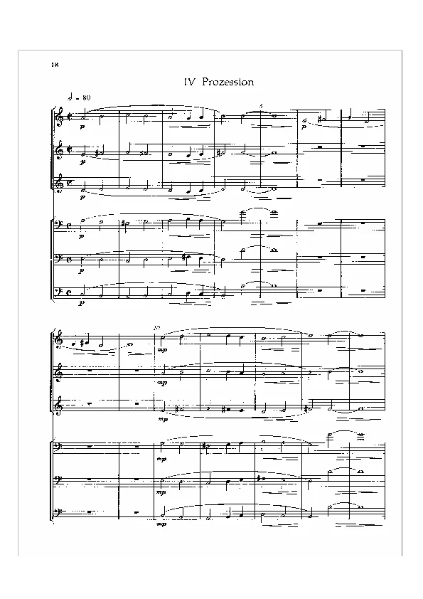 Bertold Hummel : Une petite pièce pour instruments à vent, op. 61, n° 4 (partition)