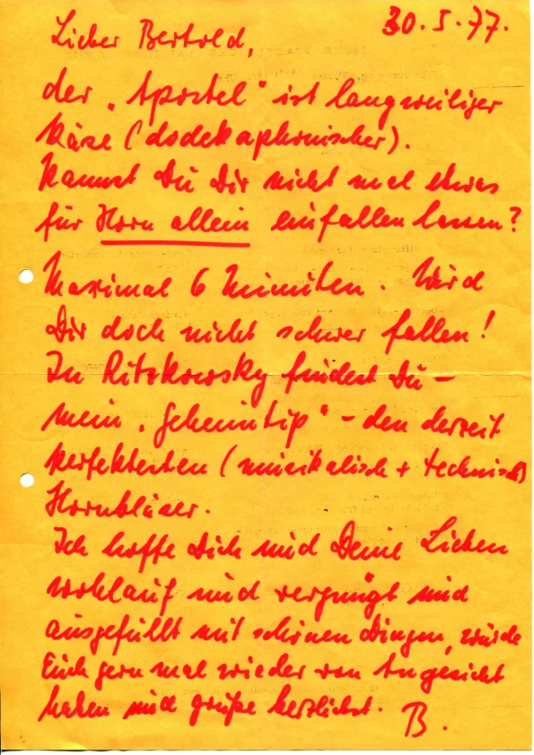 Suggested by Bernhard Krol