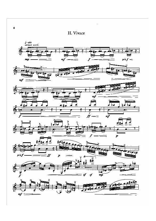 Bertold Hummel : Suite pour violon seul, op. 78, n° 2 (partition)