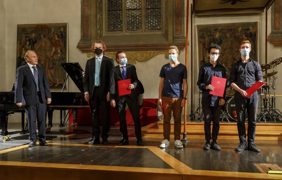 v.l. Stefan David Hummel, Felix Johann Koch, Alban Matthias, Luis Sturm, Paul Hauser, Christian Märkle