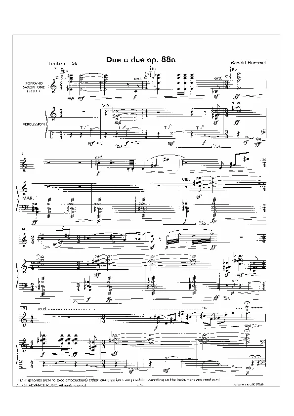 Bertold Hummel: Due a due, op. 88a (Noten)