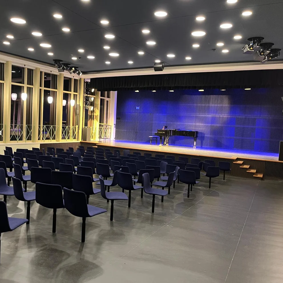 Concert hall with a grand piano: the Bertold Hummel Hall, opening on 28 November 2025.